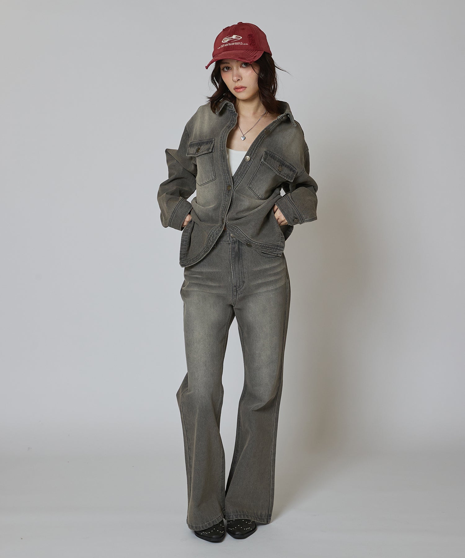 MODEL:163cm/COLOR:GRAY/SIZE:F