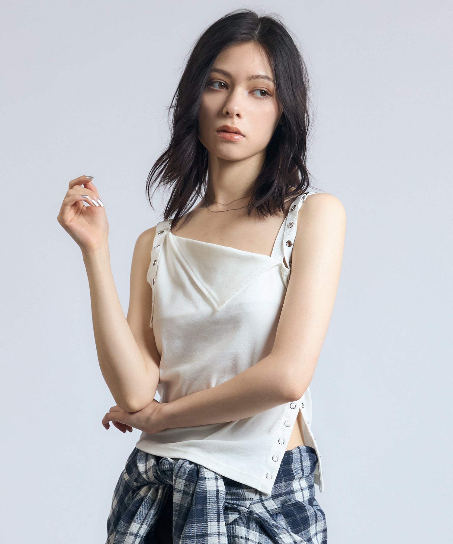 MODEL:163cm/COLOR:WHITE/SIZE:F