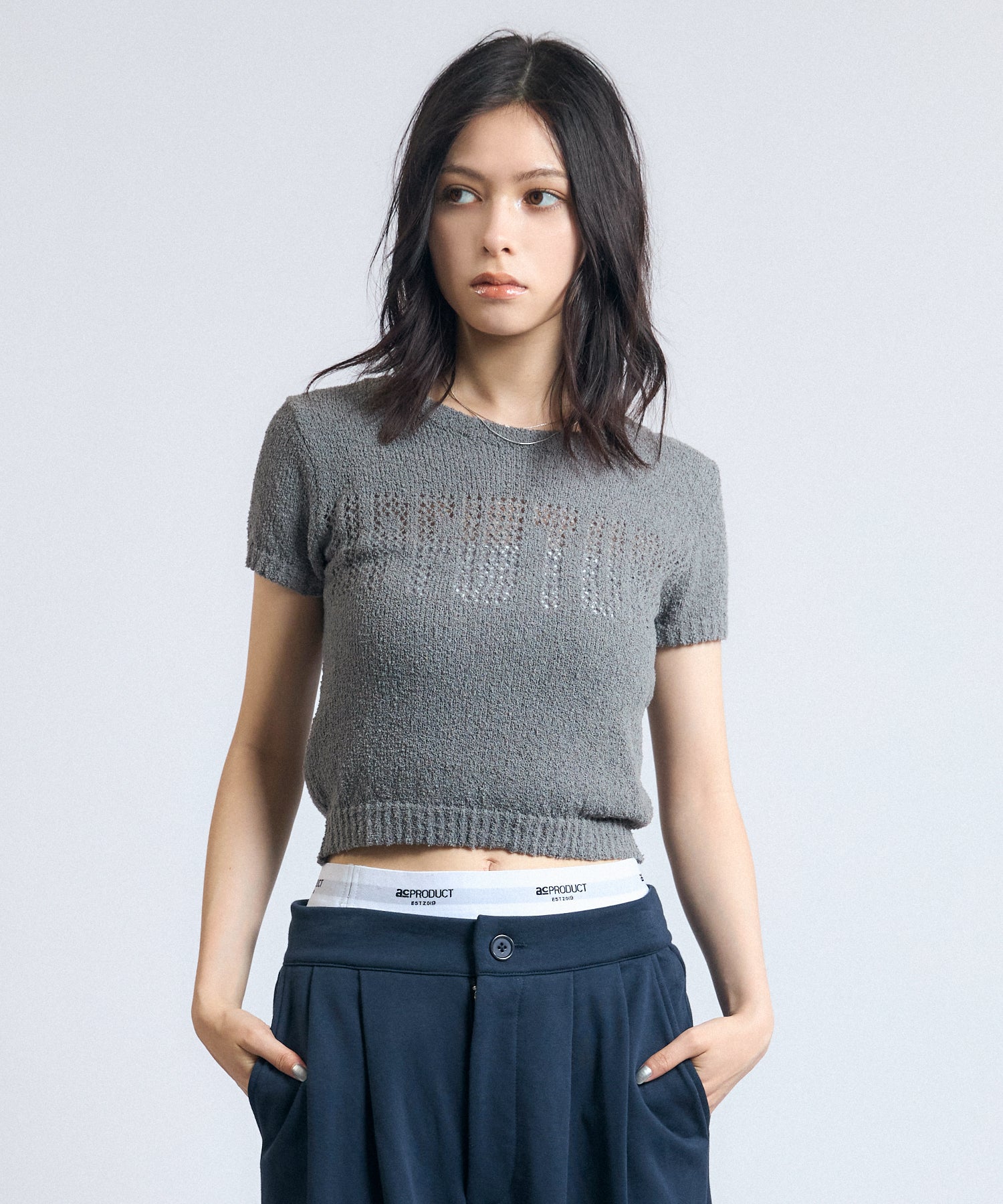 MODEL:163cm/COLOR:GRAY/SIZE:F
