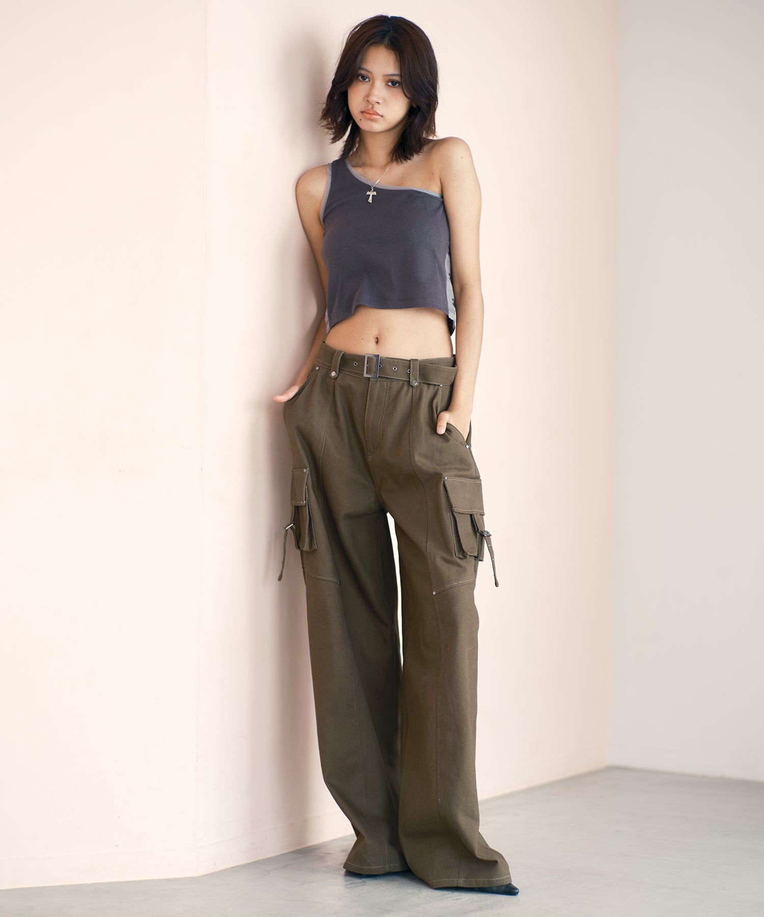 MODEL:170cm/COLOR:KHAKI/SIZE:M