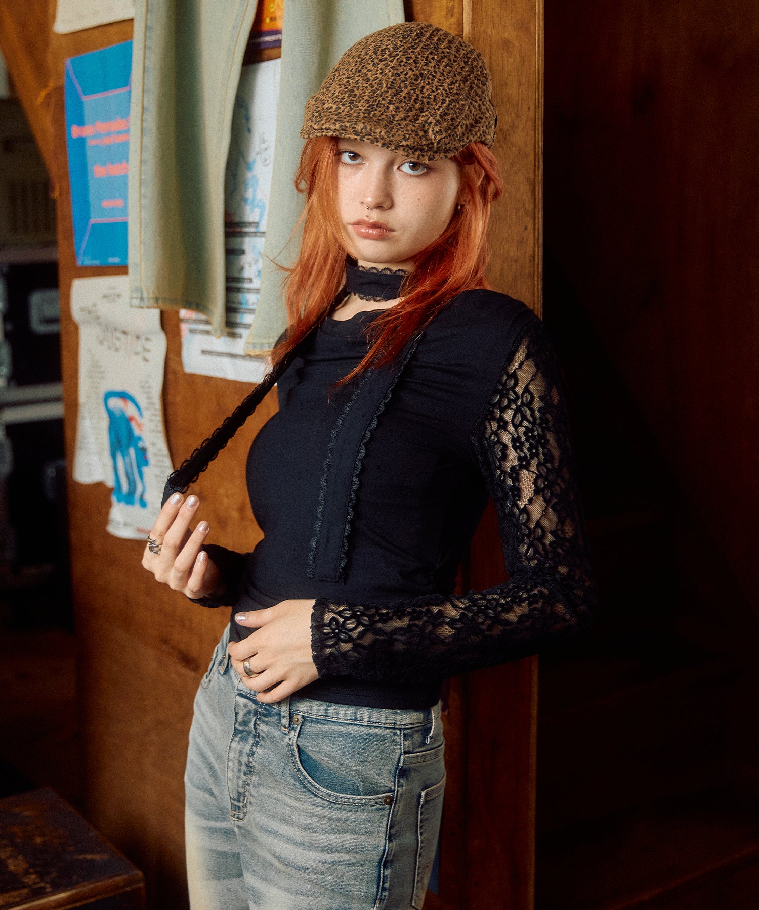 MODEL:170cm/COLOR:BLACK/SIZE:F