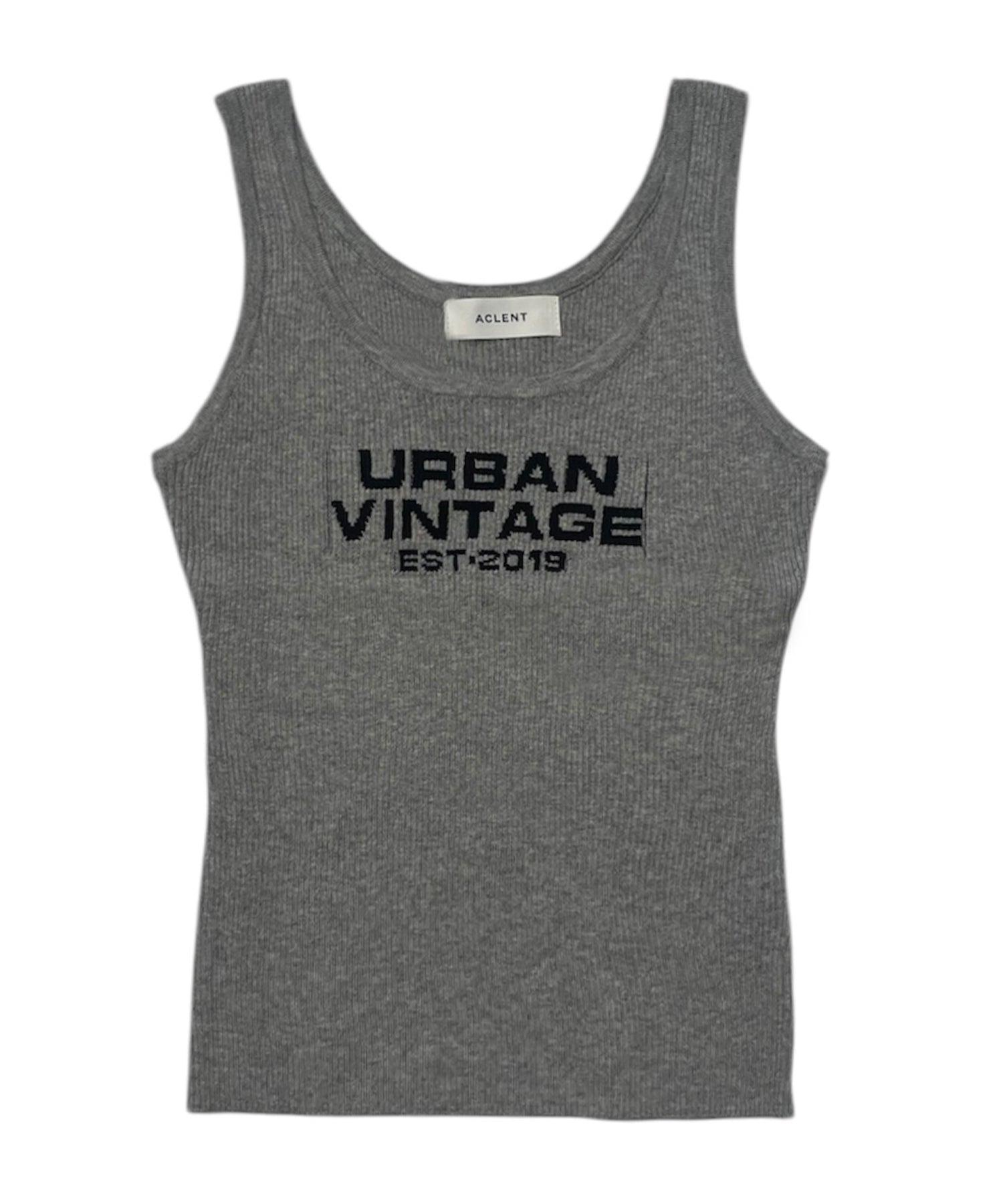 Logo jacquard knit tank