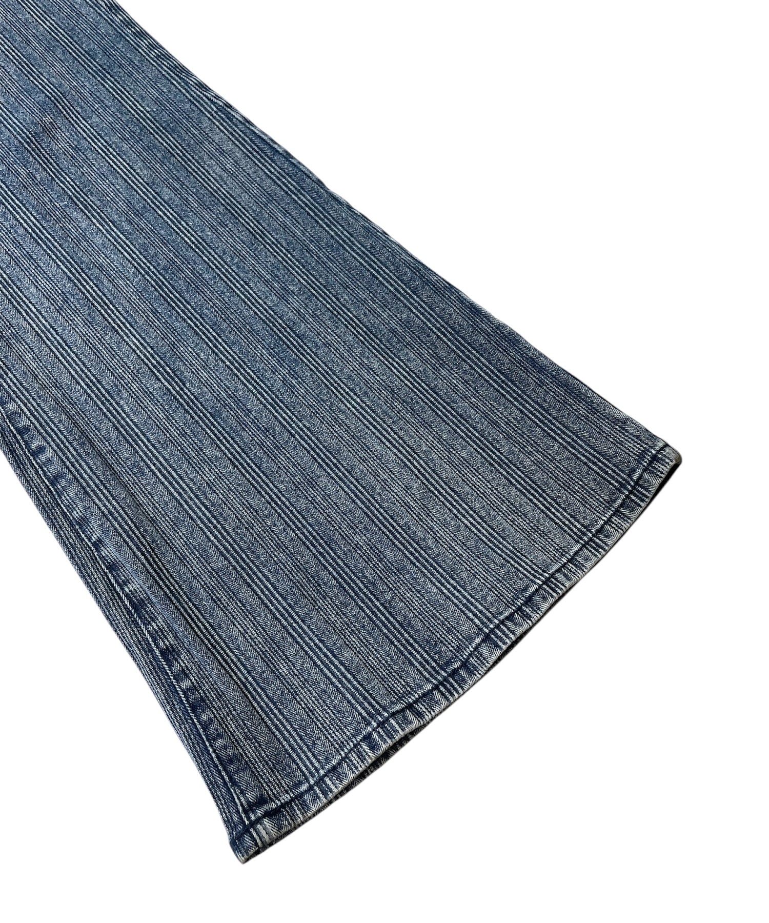 H/W striped flare denim pants