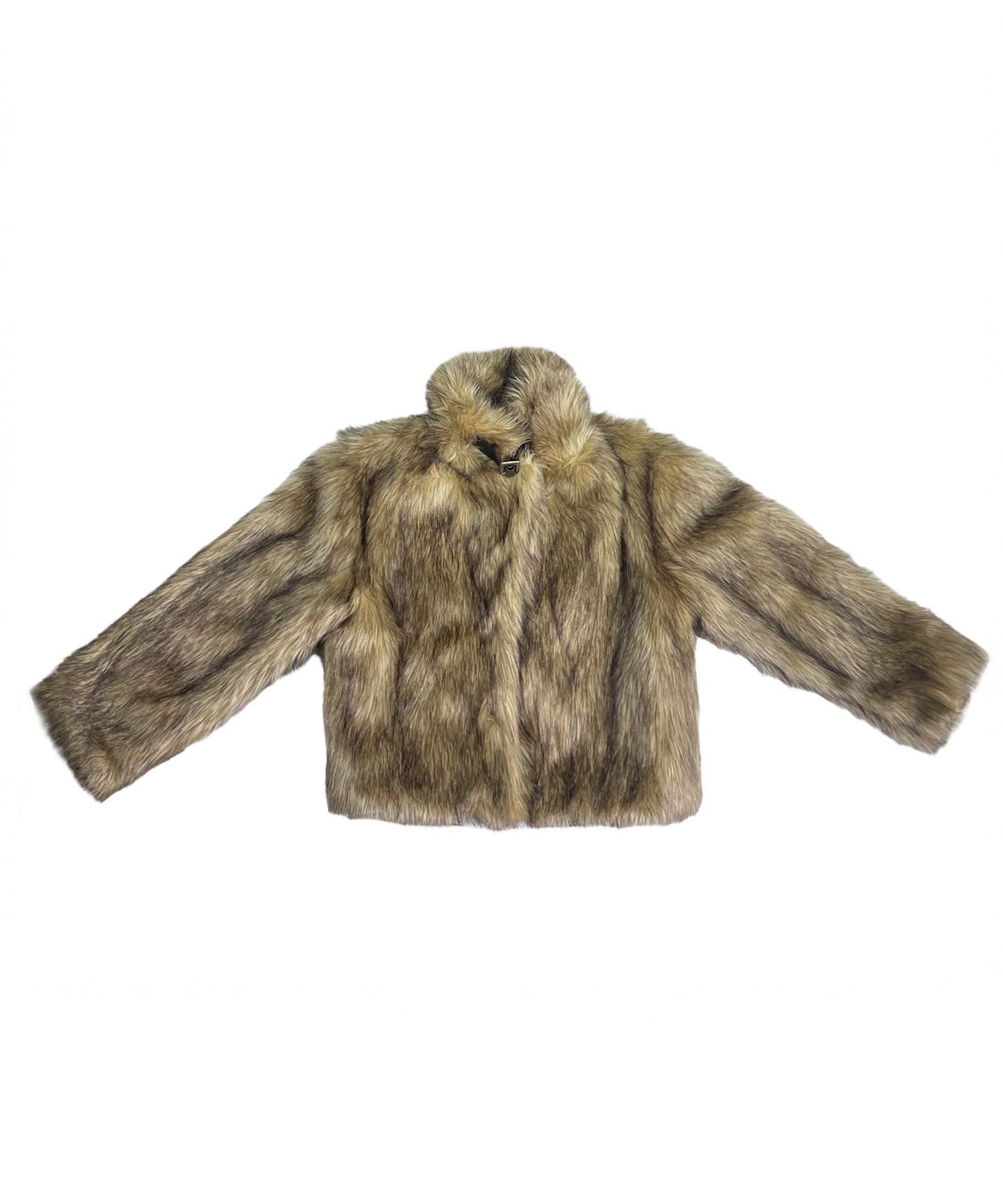 Fauxファースタンドカラーコート