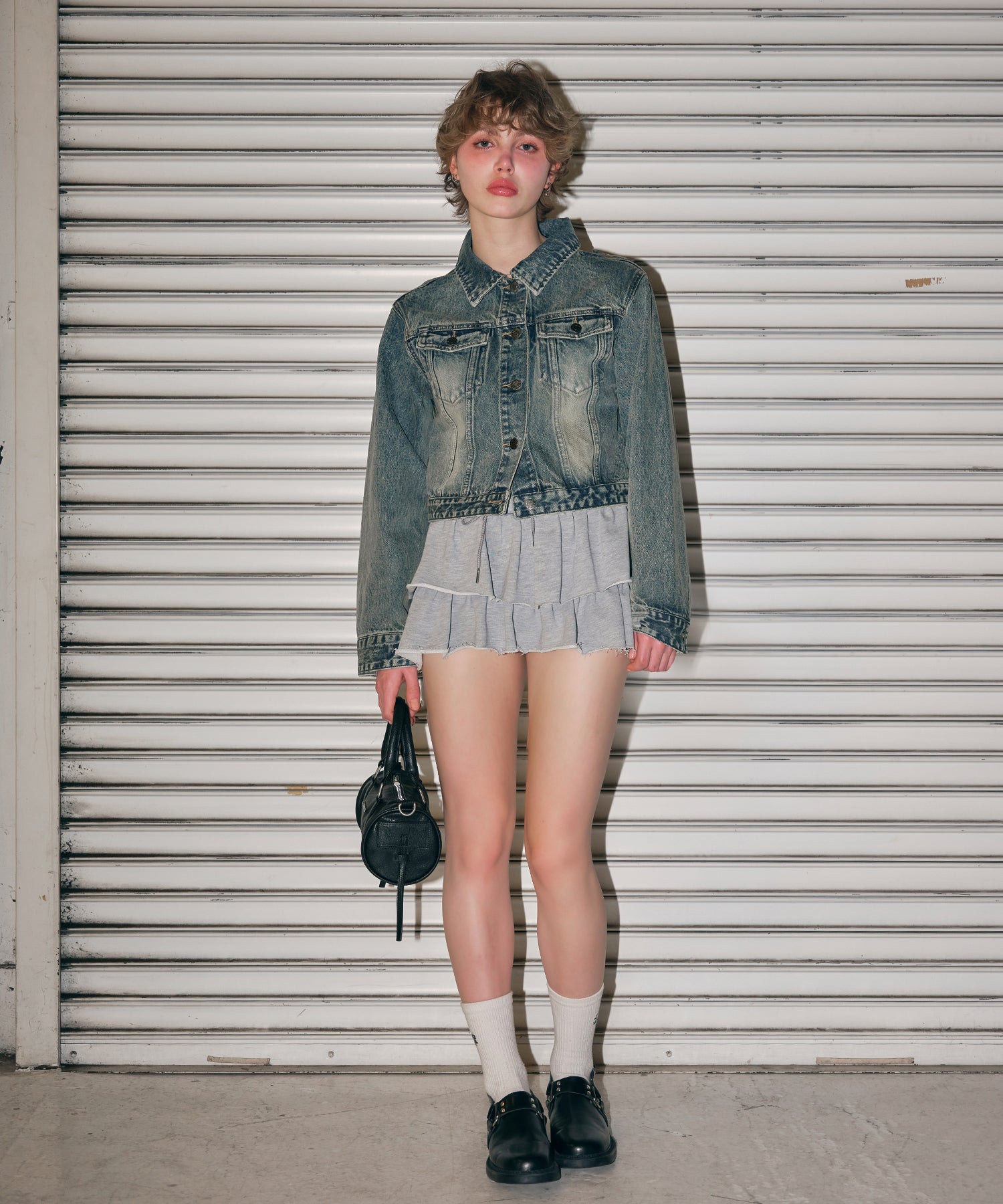 MODEL:170cm/COLOR:GRAY/SIZE:F