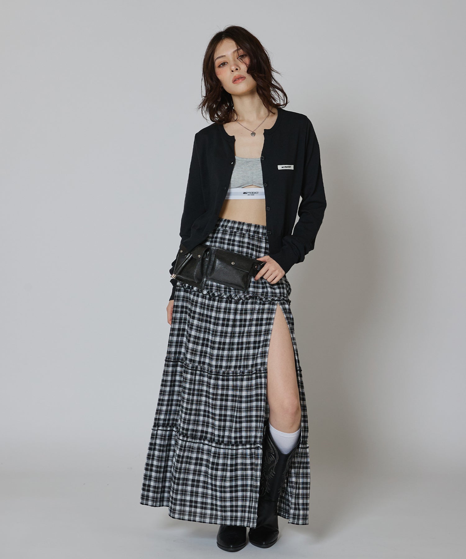 MODEL:163cm/COLOR:GRAY/SIZE:F