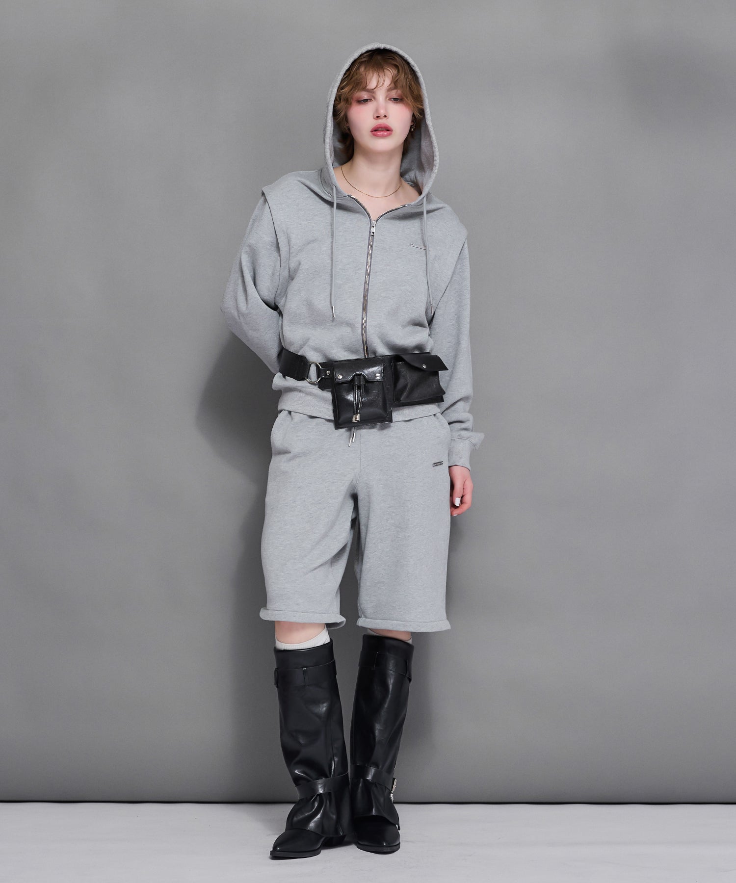 MODEL:170cm/COLOR:GRAY/SIZE:F