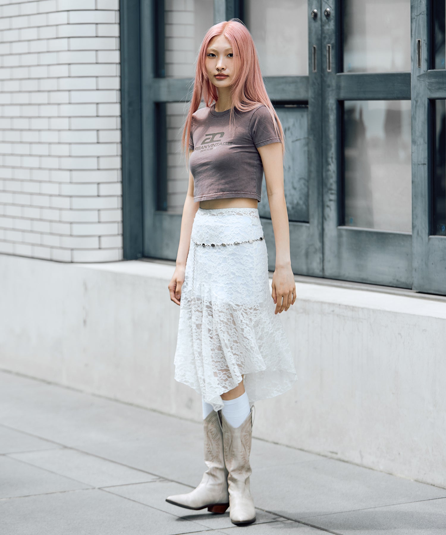 MODEL:175cm/COLOR:WHITE/SIZE:F