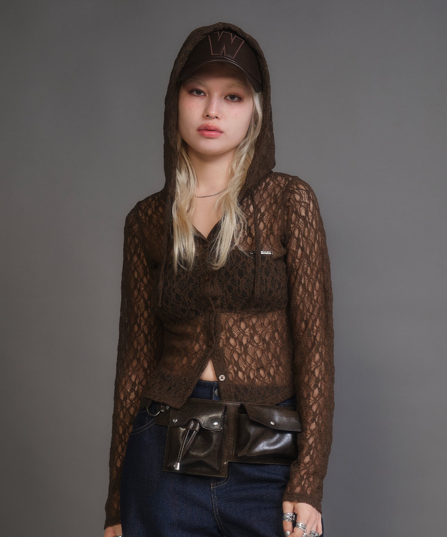 MODEL:170cm/COLOR:BROWN/SIZE:F