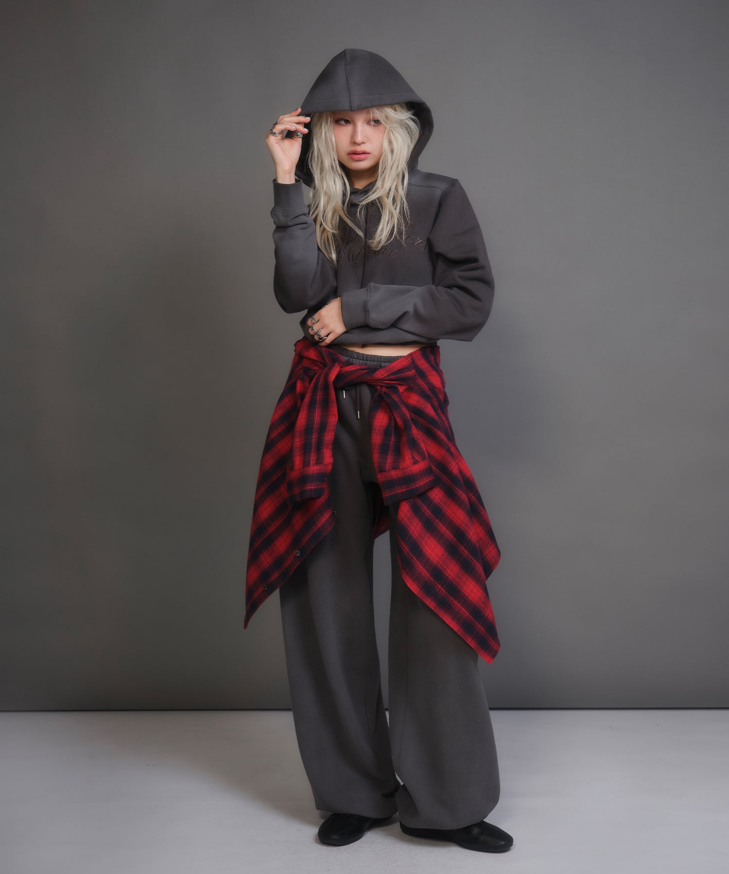 MODEL:170cm/COLOR:GRAY/SIZE:F
