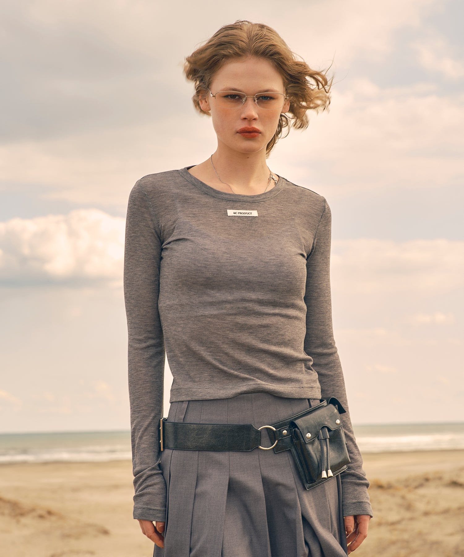 MODEL:173cm/COLOR:GRAY/SIZE:F