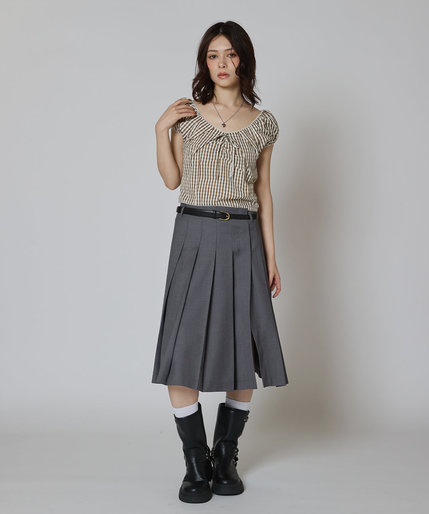 MODEL:163cm/COLOR:GRAY/SIZE:F