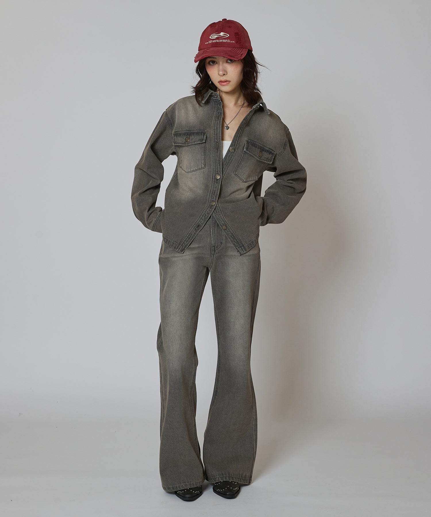 MODEL:163cm/COLOR:GRAY/SIZE:F