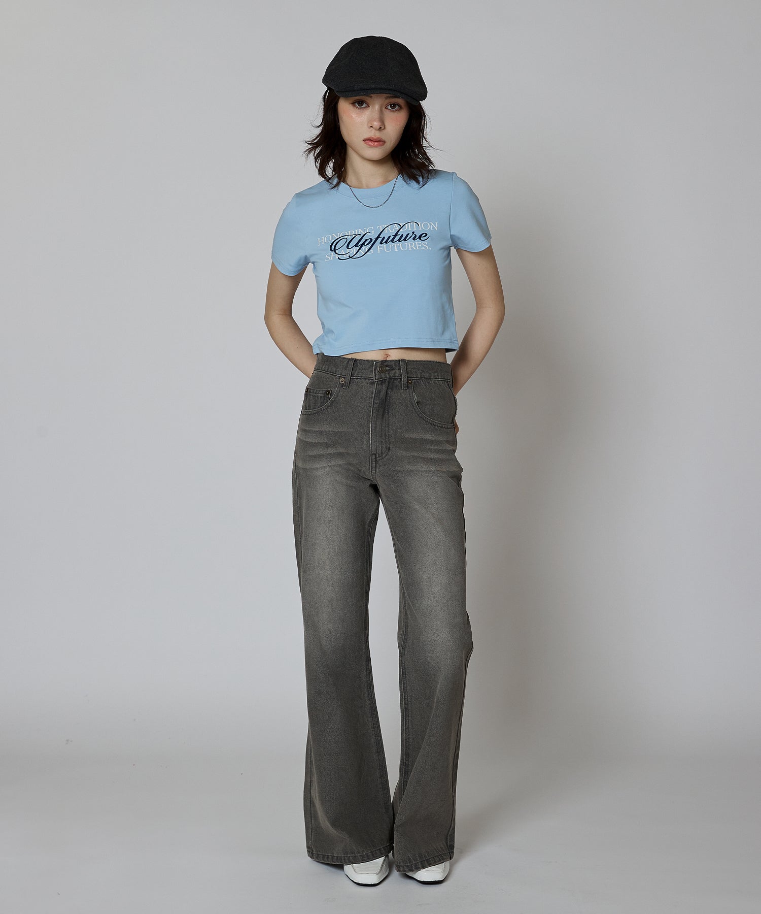 MODEL:163cm/COLOR:GRAY/SIZE:M