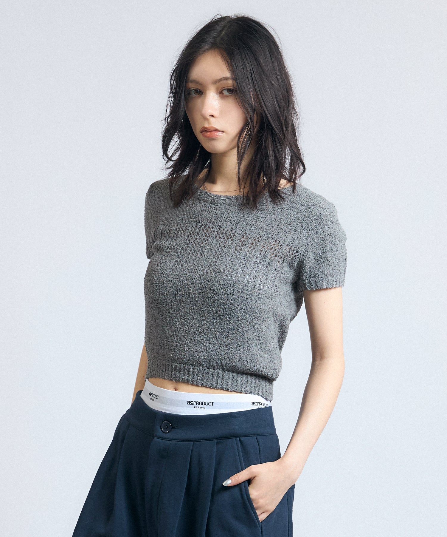 MODEL:163cm/COLOR:GRAY/SIZE:F