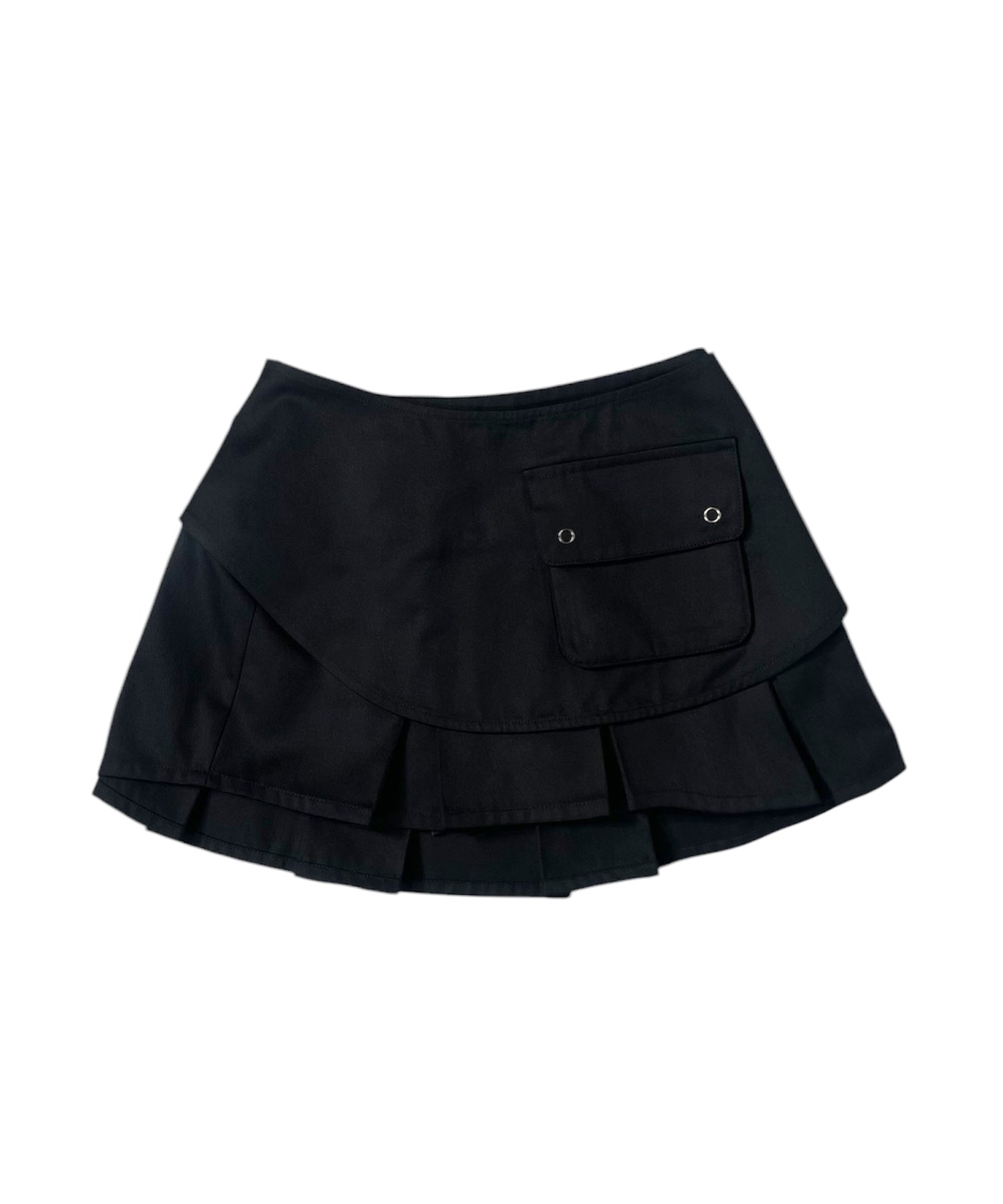 J/Wベルトレイヤードプリーツスカート