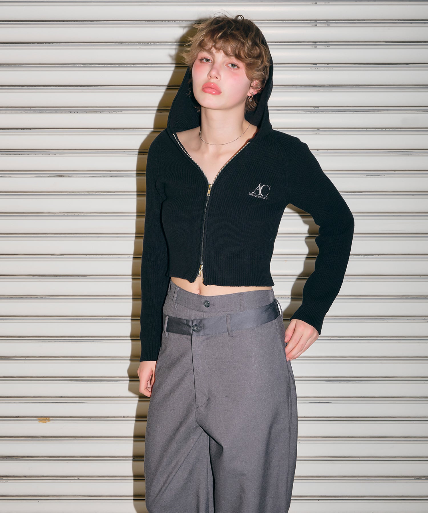 MODEL:170cm/COLOR:BLACK/SIZE:F