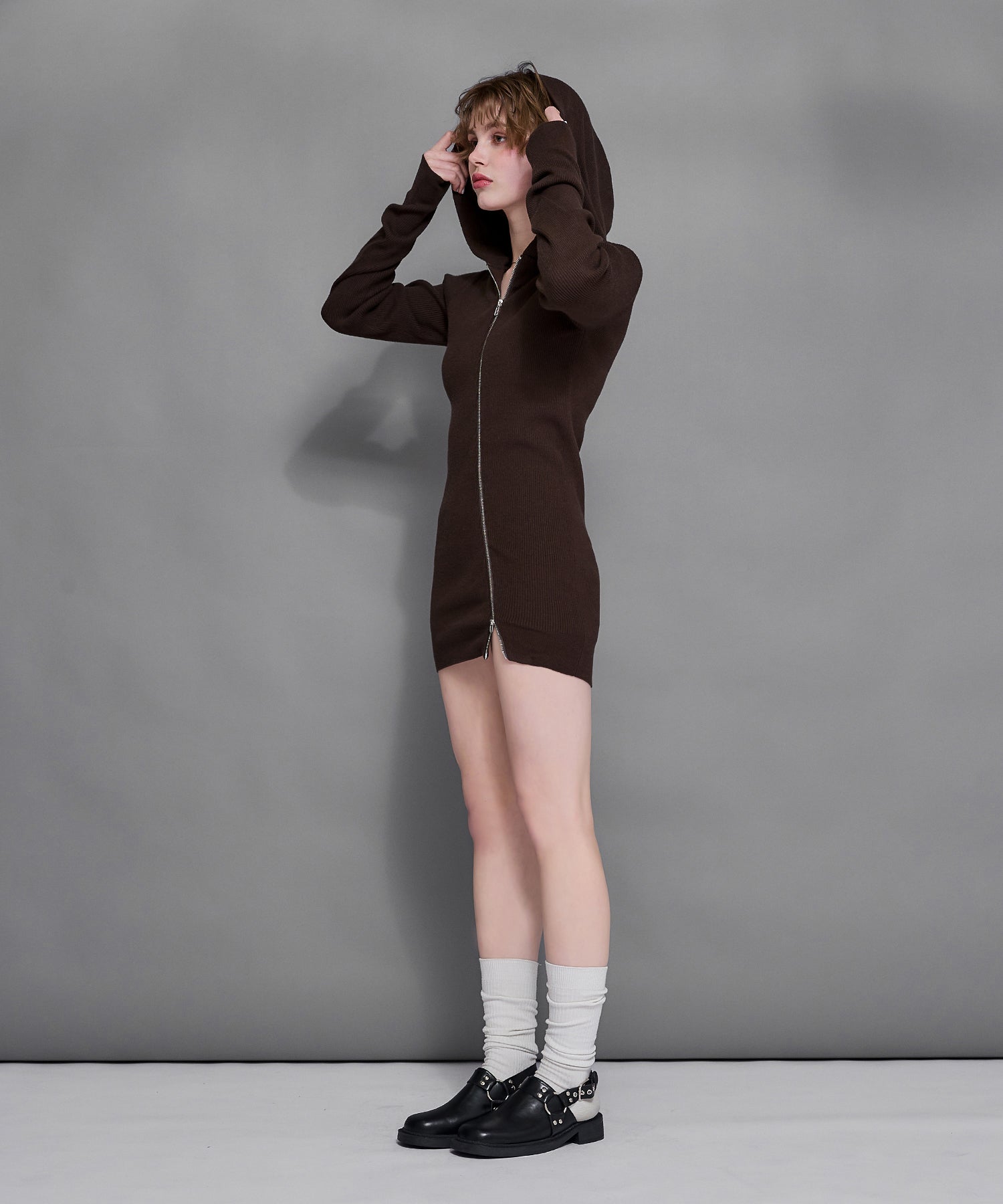 MODEL:170cm/COLOR:BROWN/SIZE:F