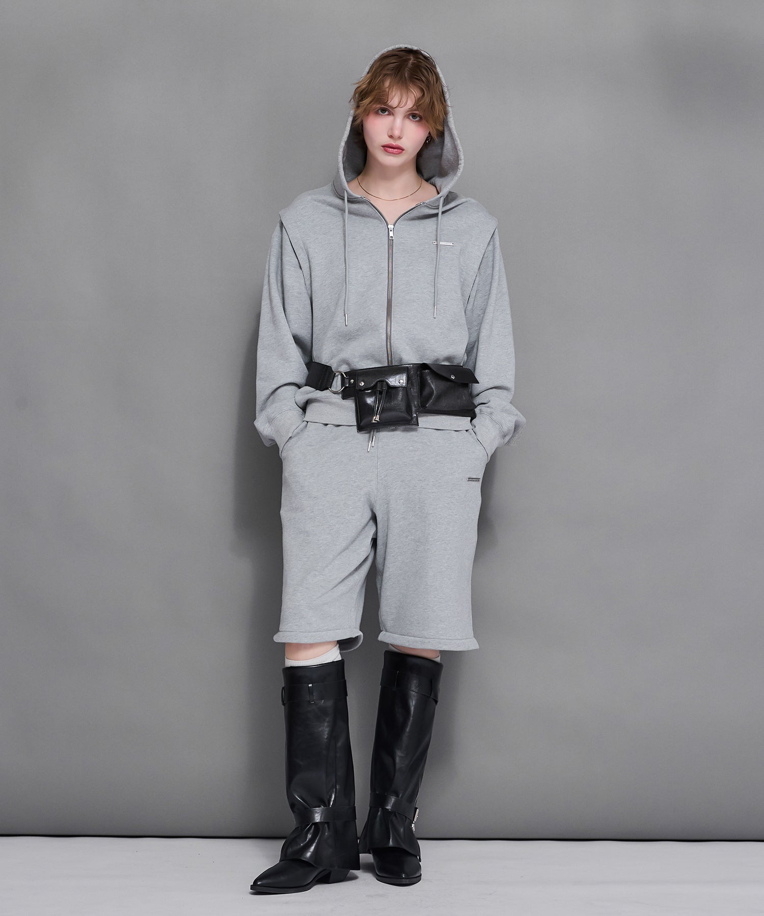 MODEL:170cm/COLOR:GRAY/SIZE:F