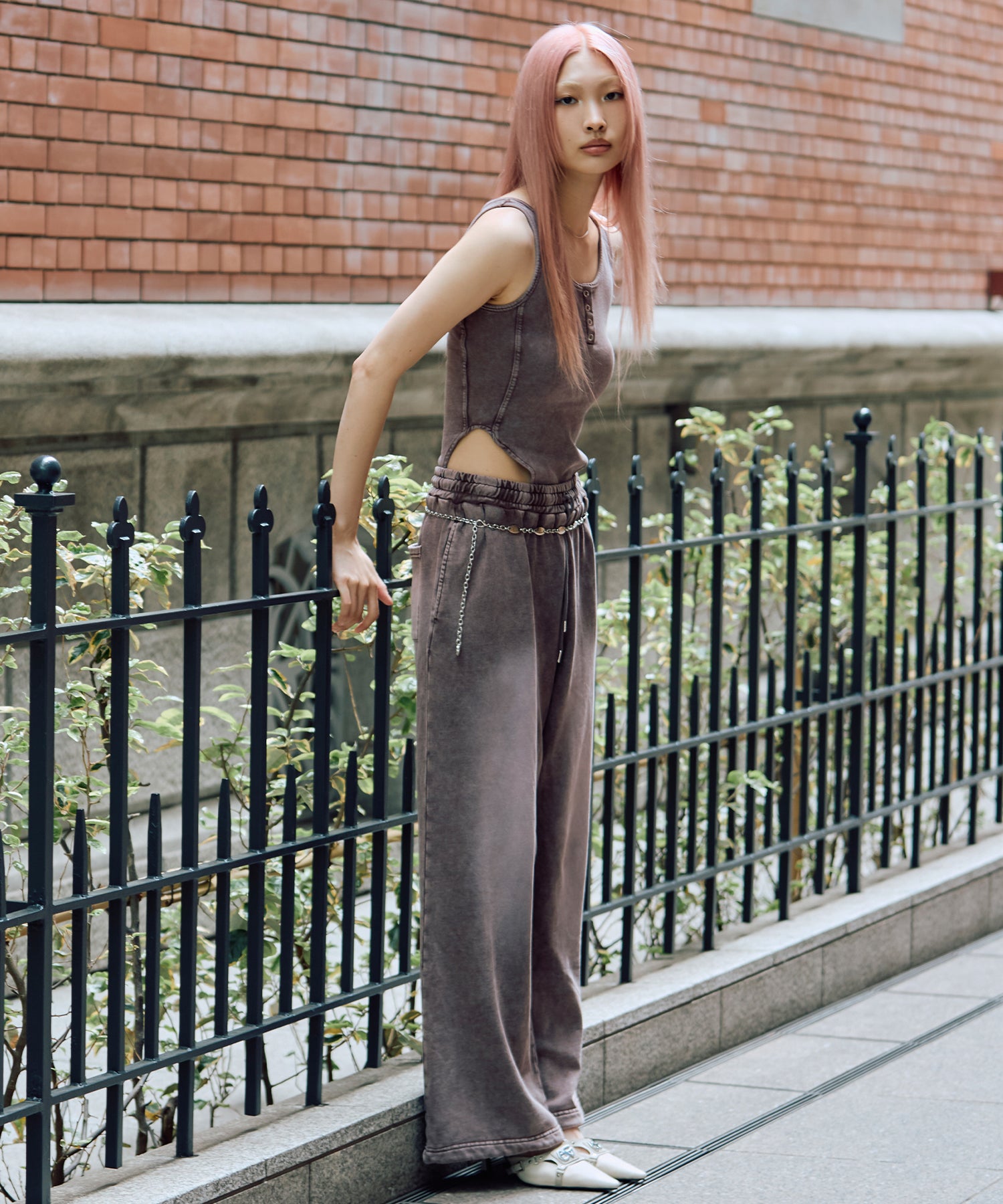 MODEL:175cm/COLOR:BROWN/SIZE:M