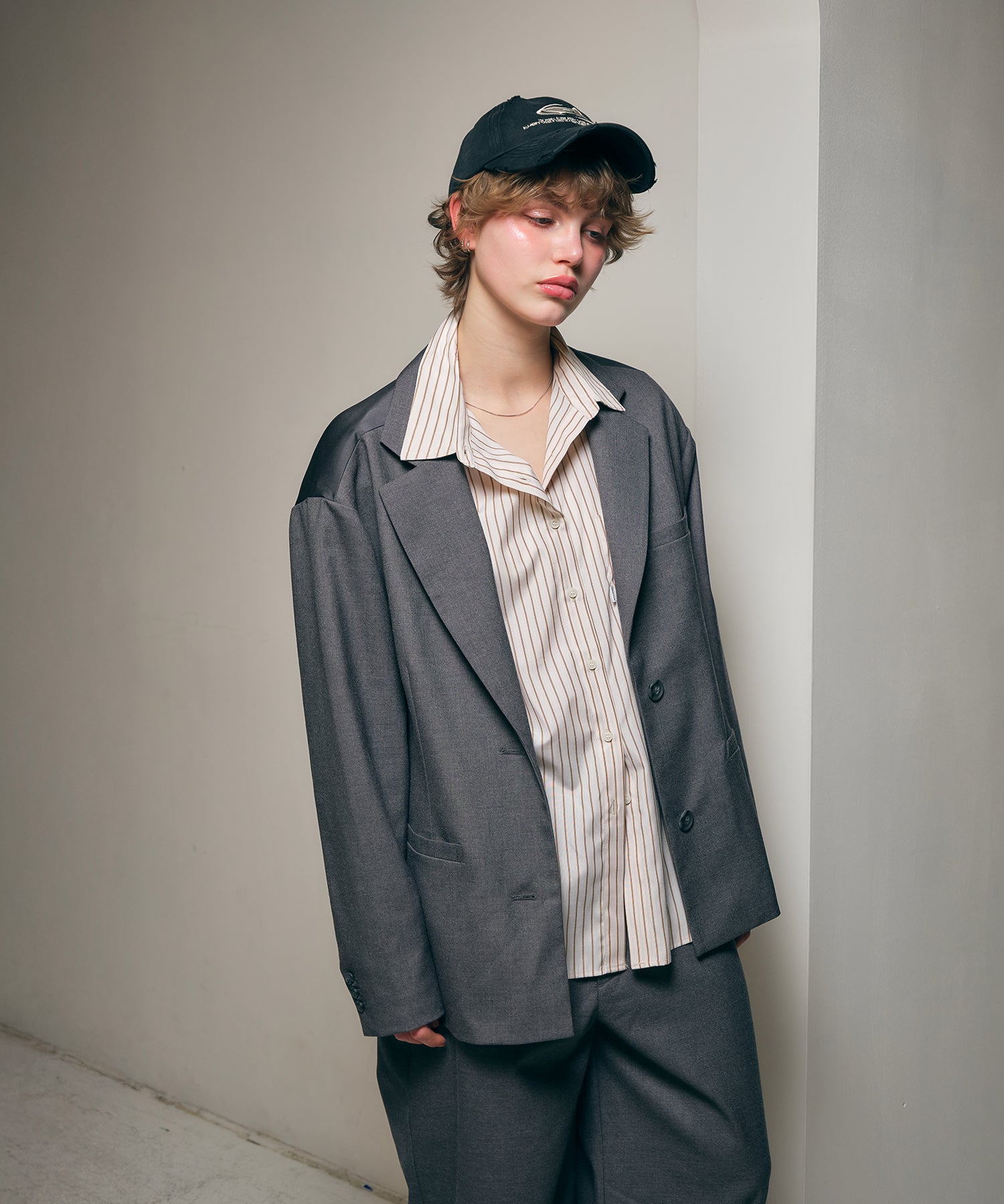 MODEL:170cm/COLOR:GRAY/SIZE:F