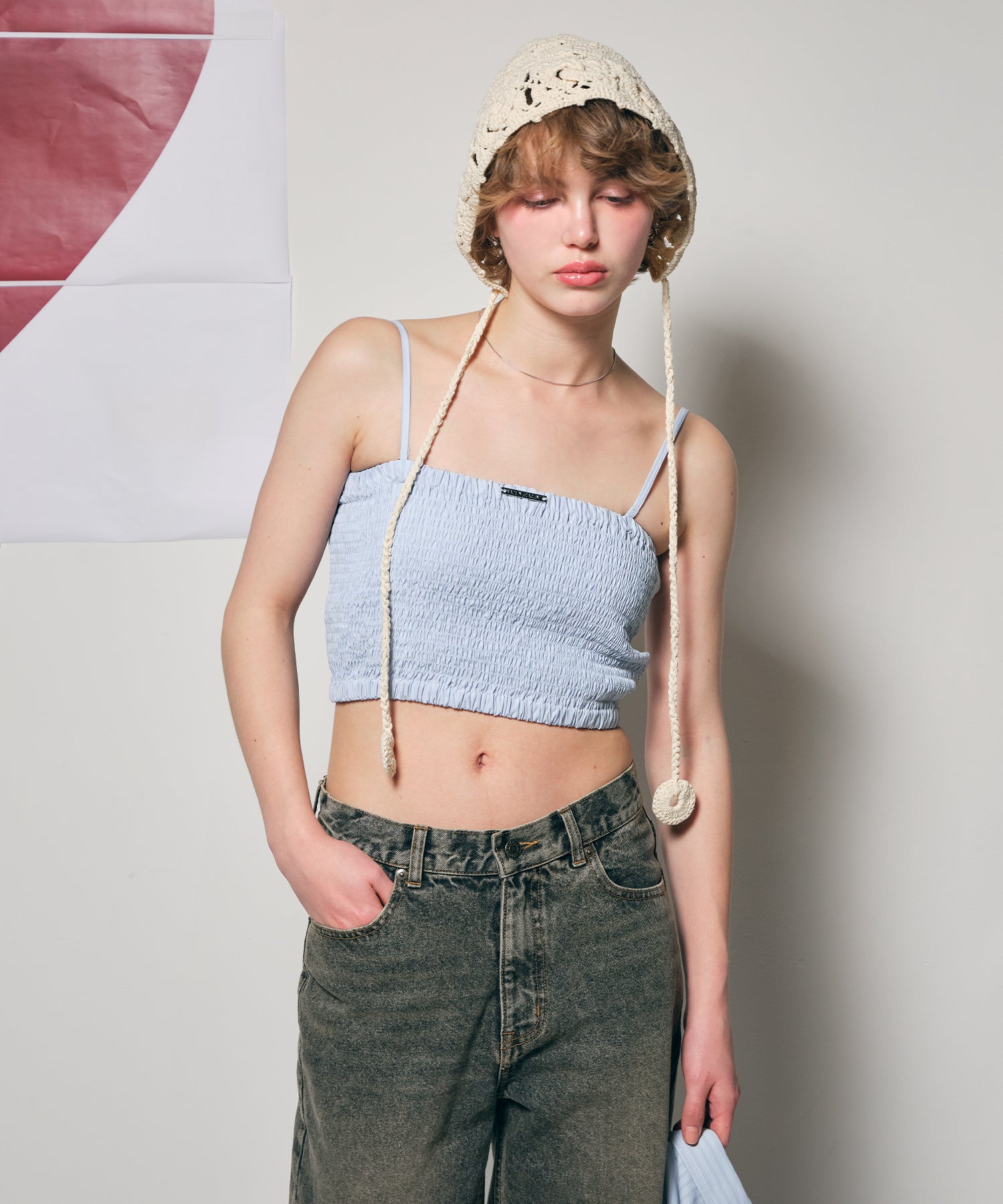 MODEL:170cm/COLOR:BLUE/SIZE:F