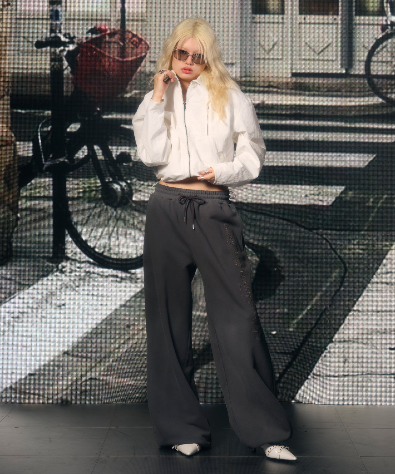 MODEL:170cm/COLOR:GRAY/SIZE:F