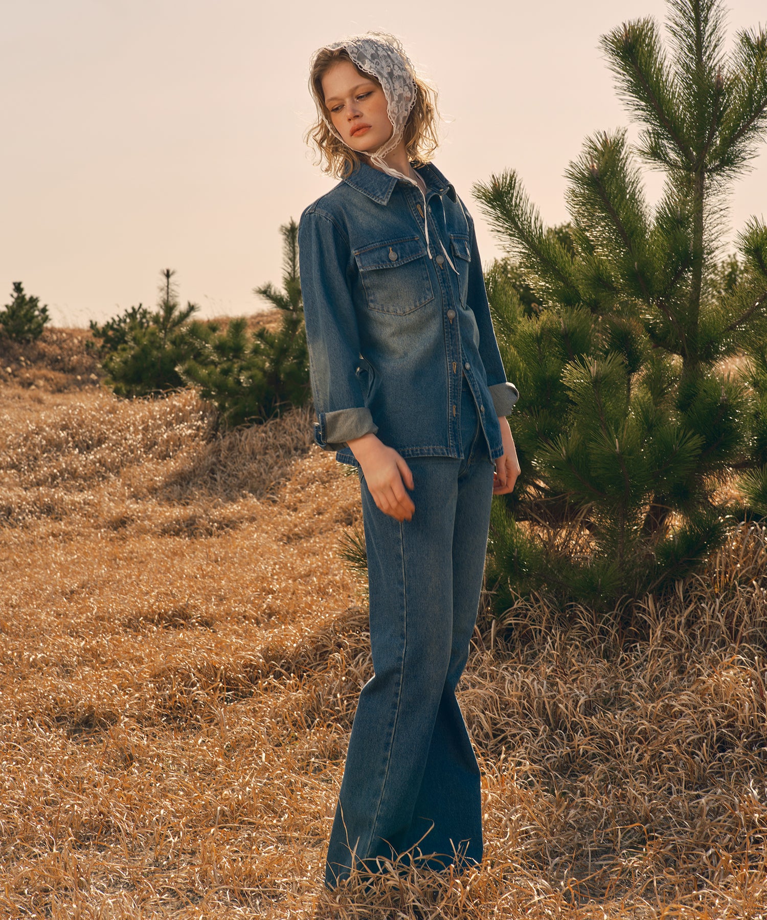 MODEL:173cm/COLOR:BLUE/SIZE:F