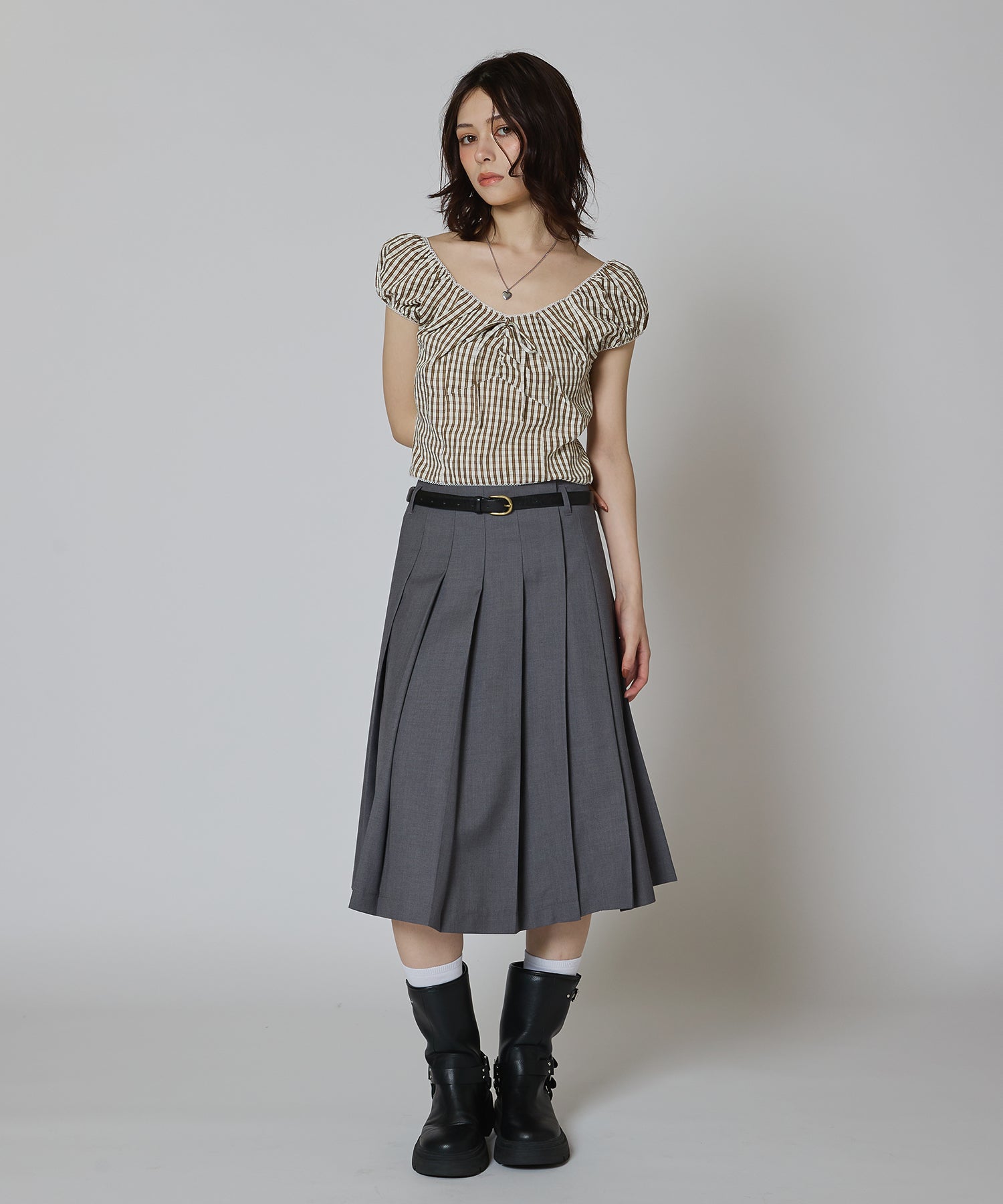 MODEL:163cm/COLOR:GRAY/SIZE:F