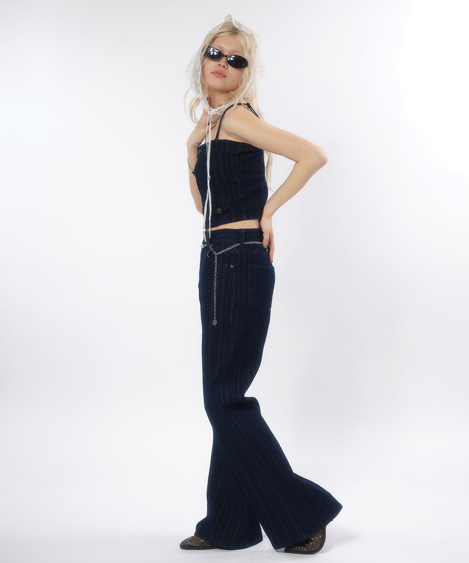 MODEL:170cm/COLOR:BLUE/SIZE:F