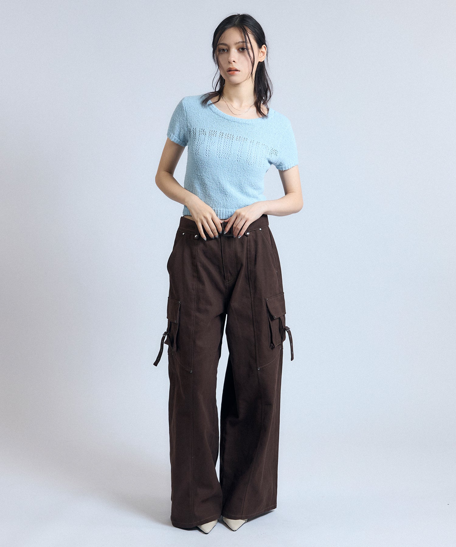 MODEL:163cm/COLOR:LIGHT BLUE/SIZE:F