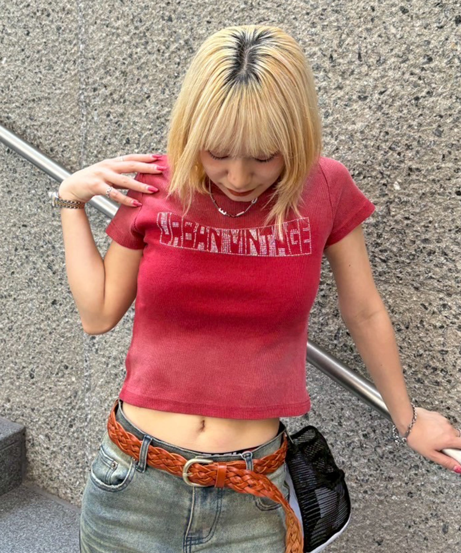 STAFF:151cm/COLOR:RED/SIZE:F