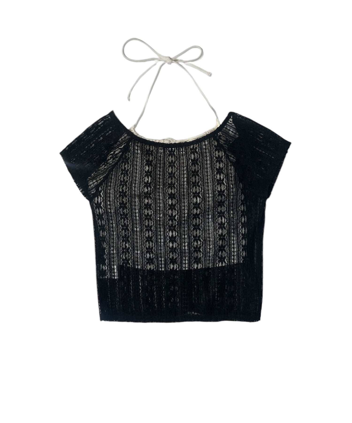 ホルターキャミソールレースカーデセット