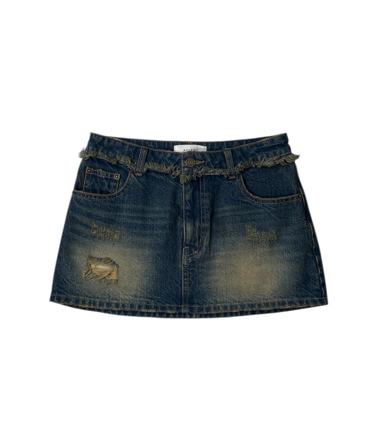 ローライズダメージデニムミニスカート