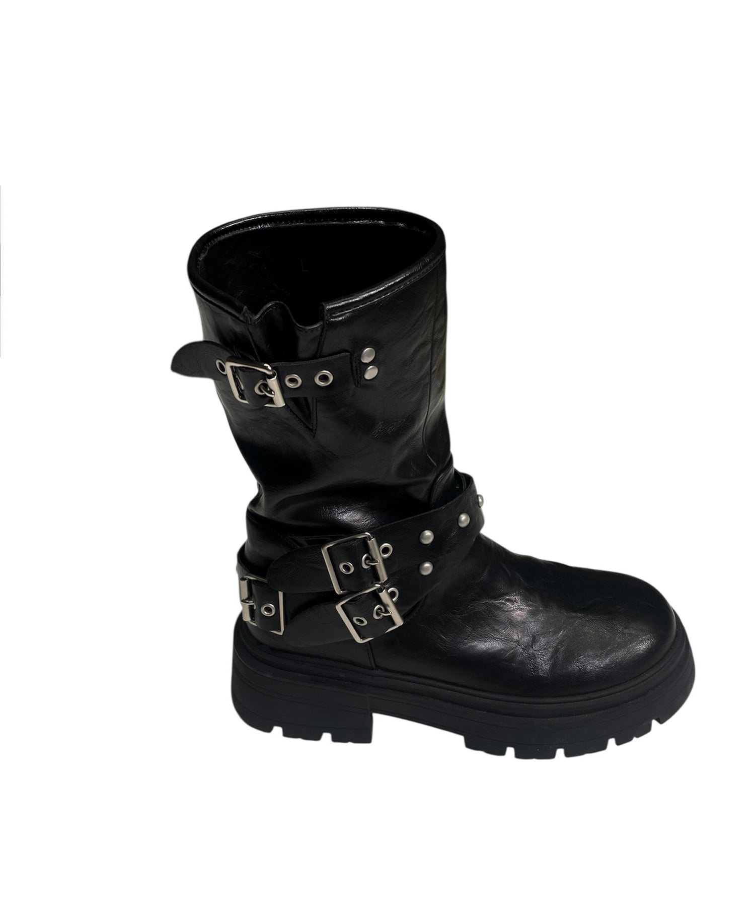 バックルベルトミドルブーツ