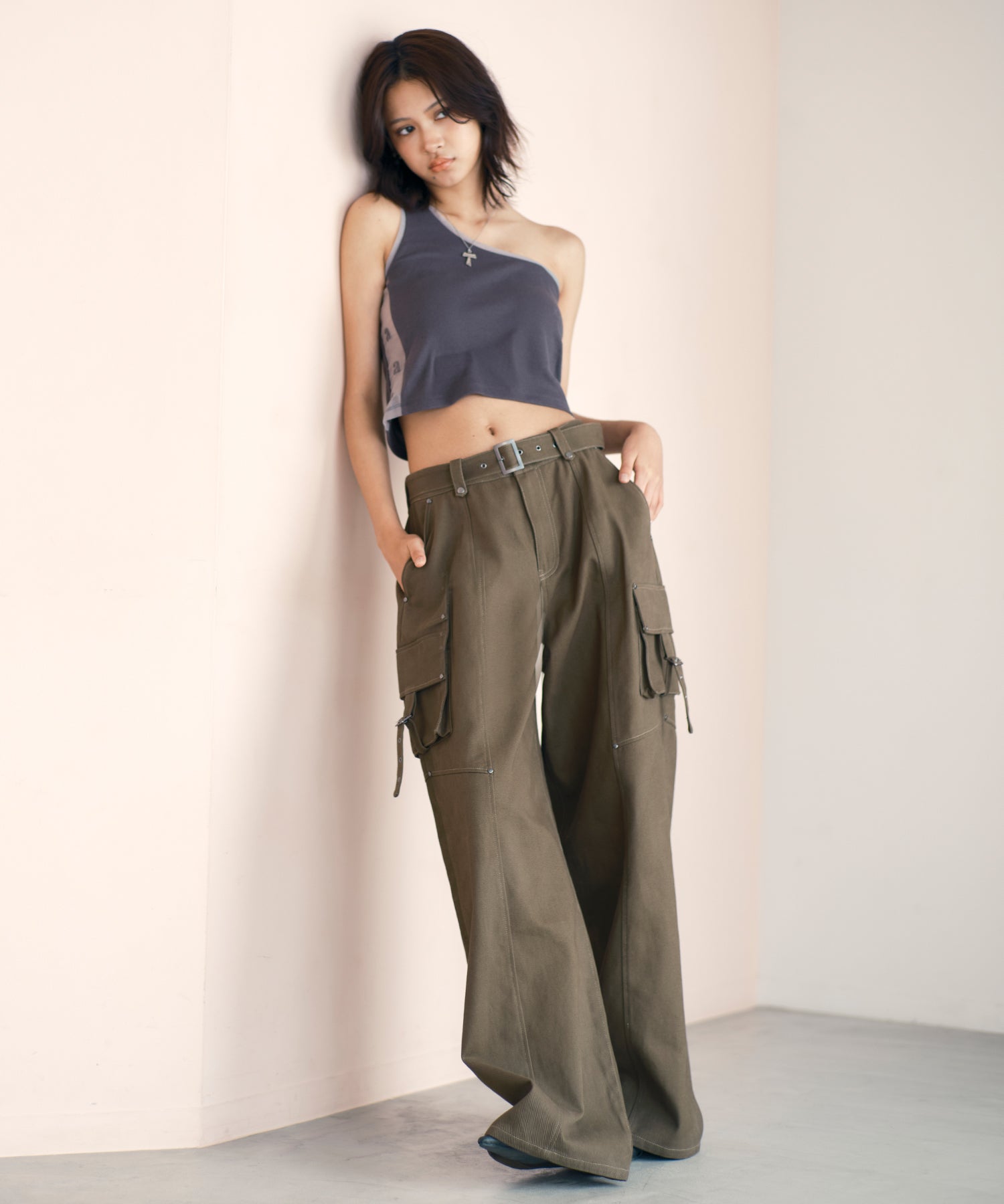MODEL:170cm/COLOR:KHAKI/SIZE:M