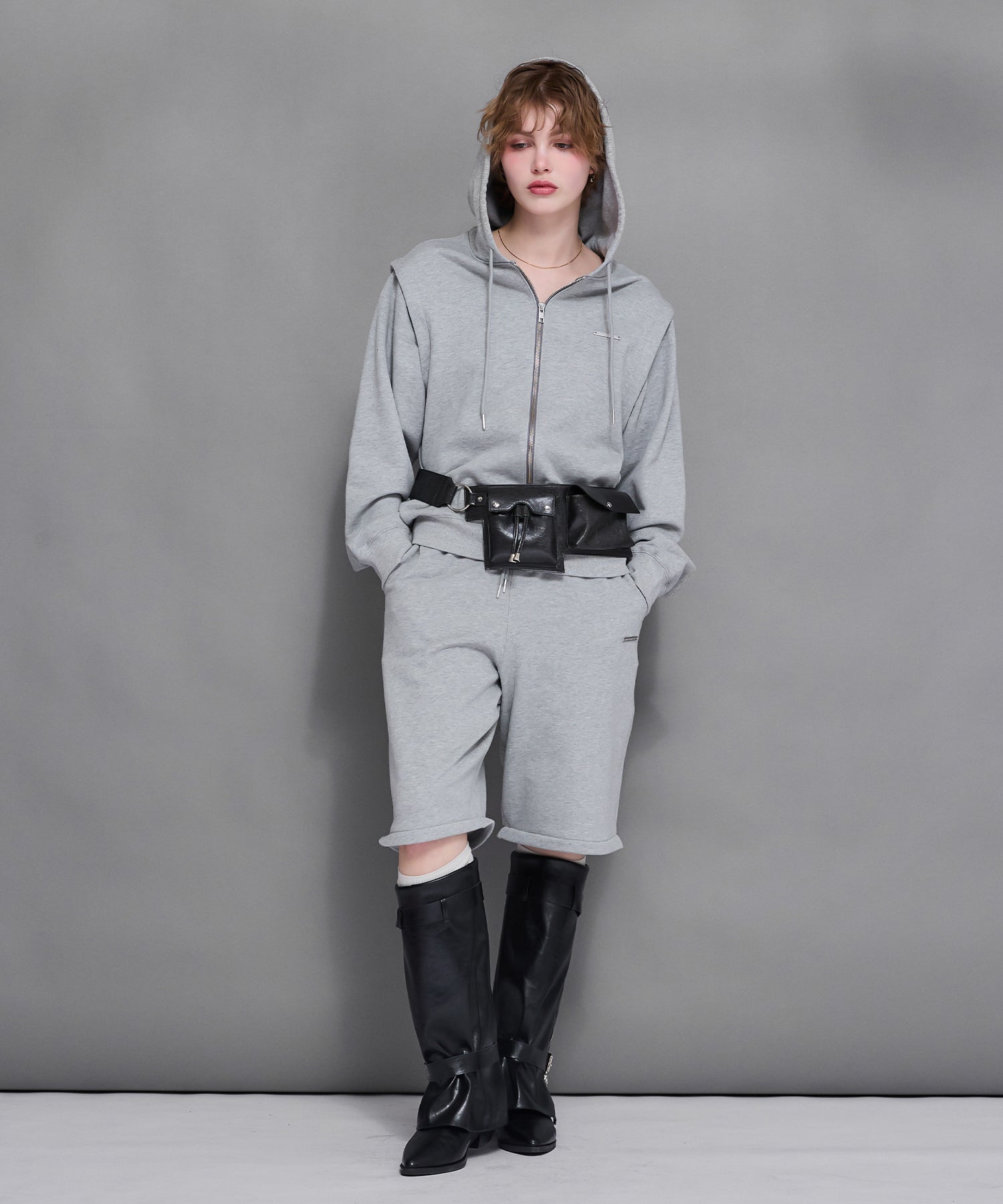 MODEL:170cm/COLOR:GRAY/SIZE:F