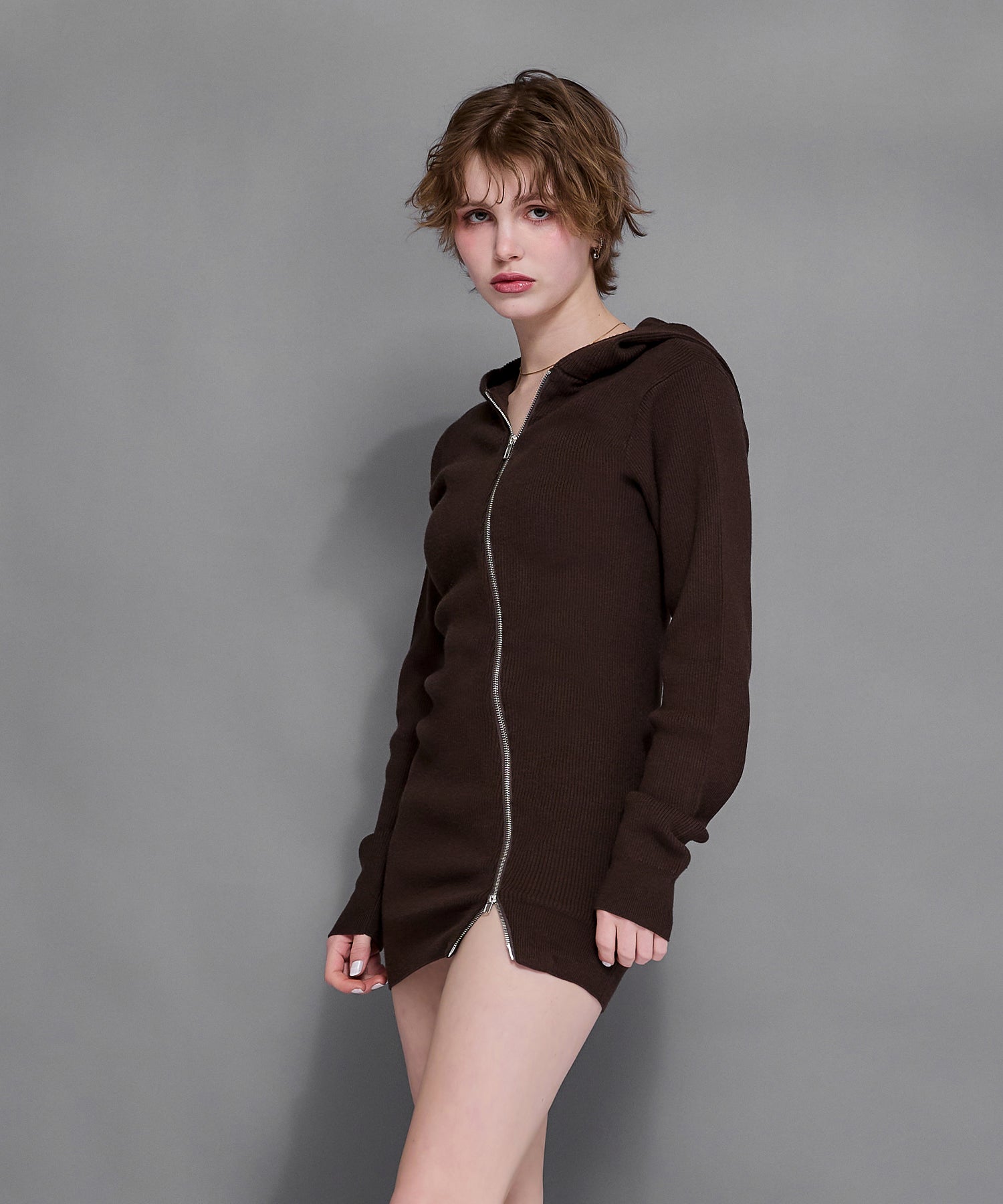 MODEL:170cm/COLOR:BROWN/SIZE:F