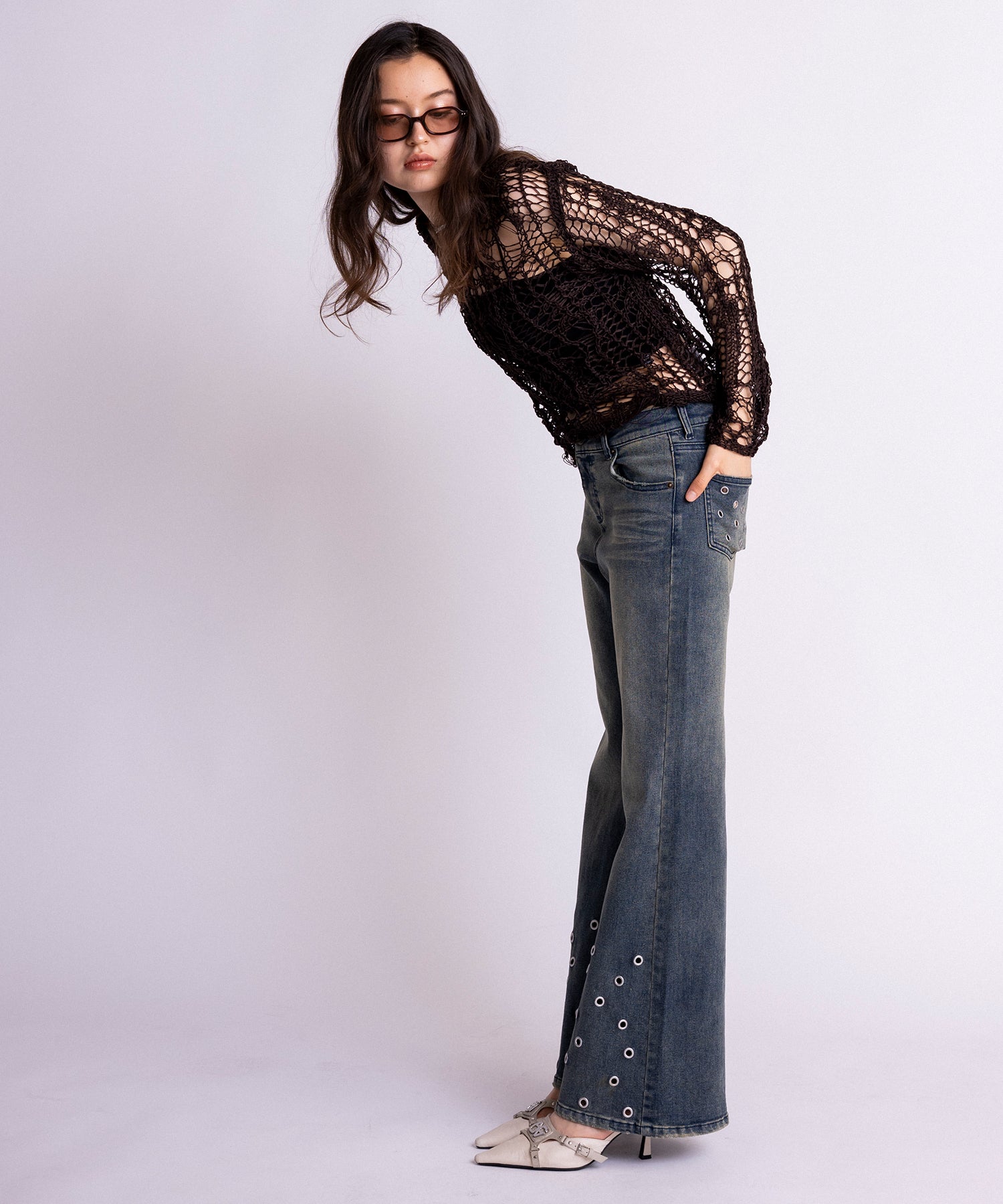 MODEL:172cm/COLOR:BROWN/SIZE:F