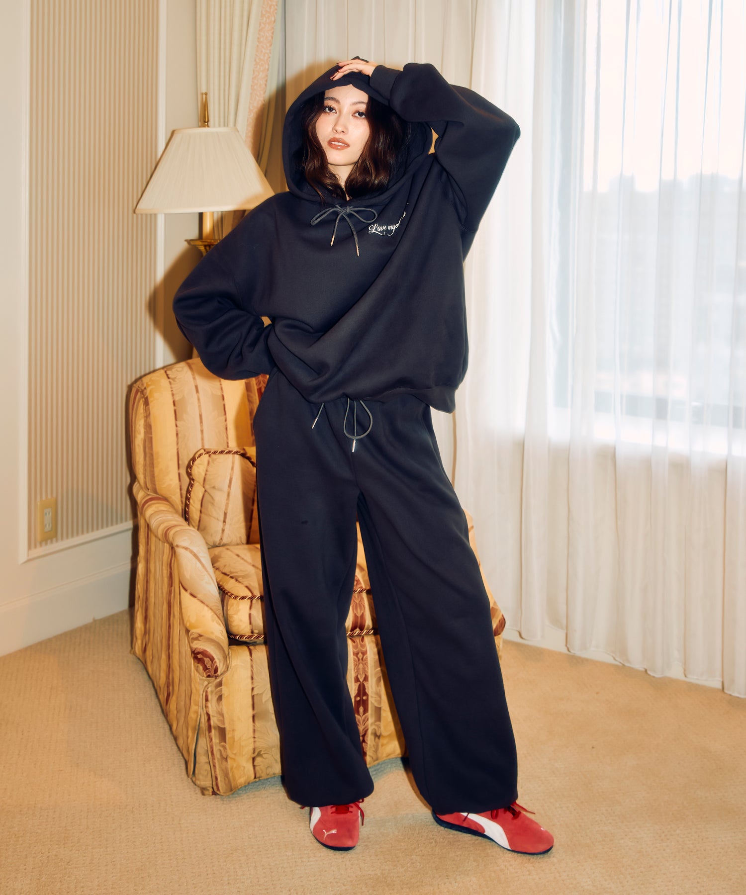 MODEL:163cm/COLOR:DARK GRAY/SIZE:F