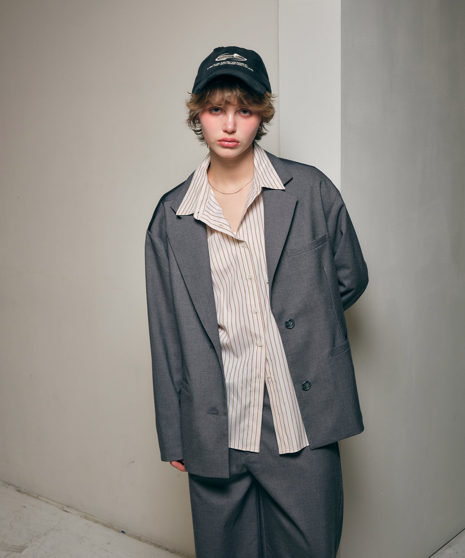 MODEL:170cm/COLOR:GRAY/SIZE:F