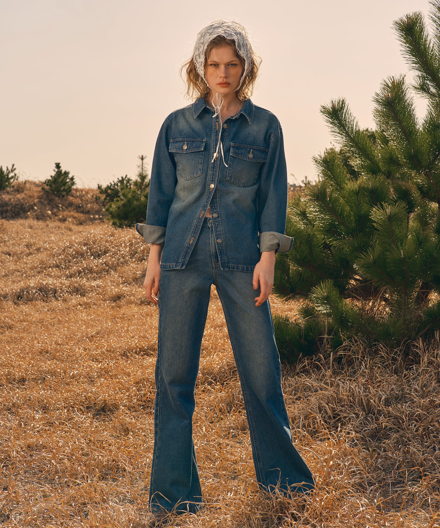 MODEL:173cm/COLOR:BLUE/SIZE:F