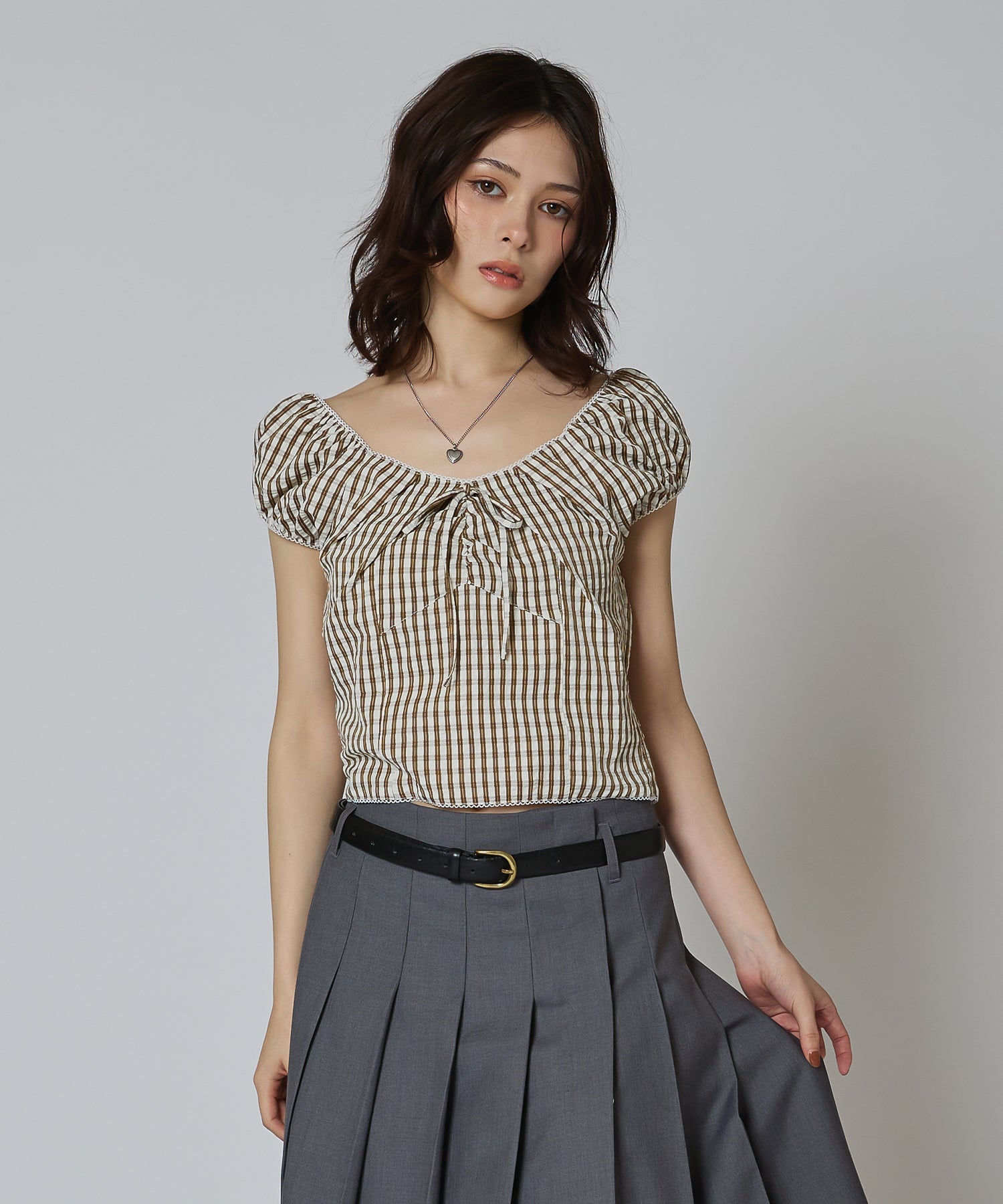 MODEL:163cm/COLOR:MIX②/SIZE:F