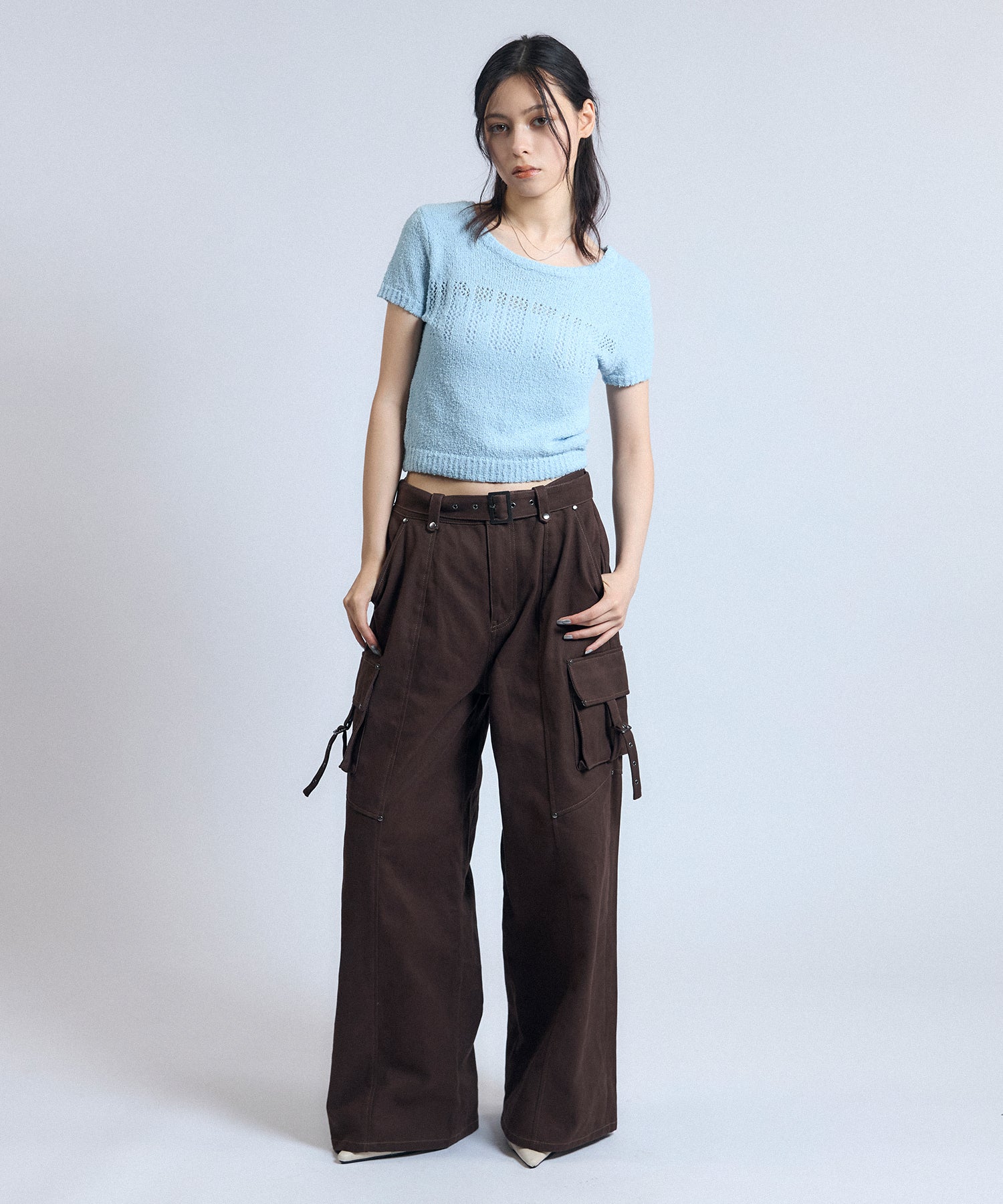 MODEL:163cm/COLOR:LIGHT BLUE/SIZE:F