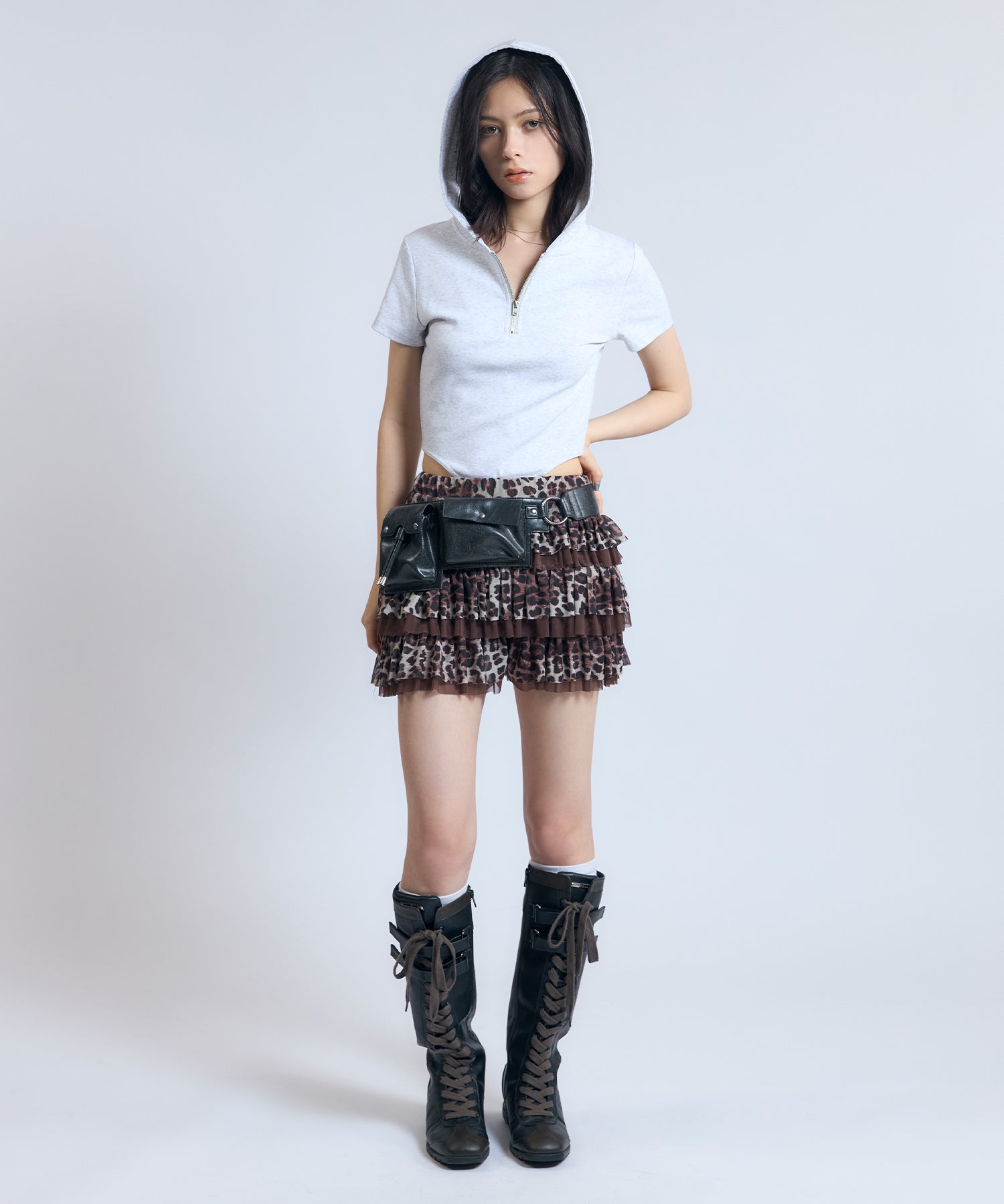 MODEL:163cm/COLOR:LIGHT GRAY/SIZE:F