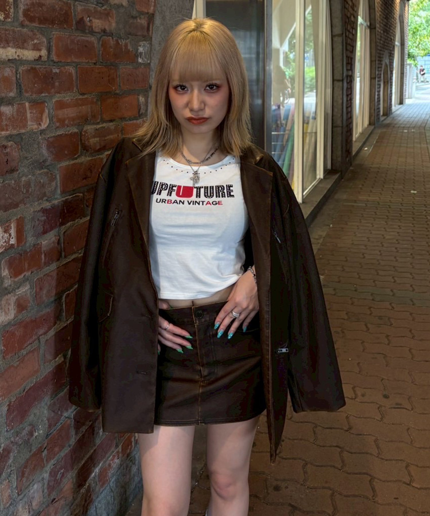 STAFF:151cm/COLOR:BROWN/SIZE:F