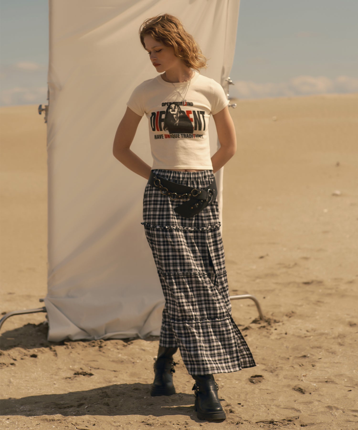 MODEL:173cm/COLOR:MIX①/SIZE:F