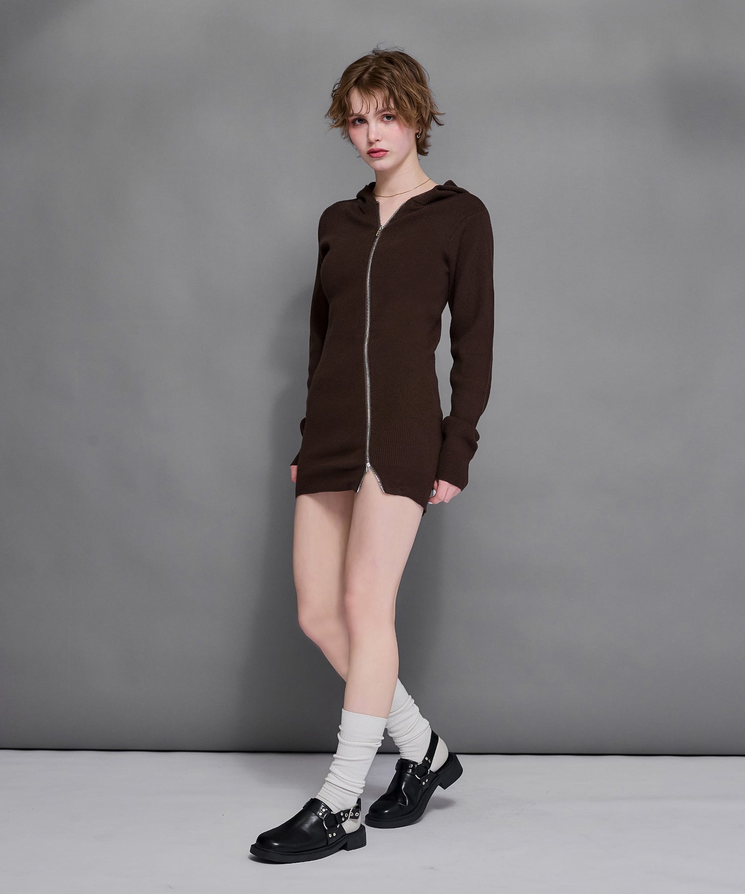 MODEL:170cm/COLOR:BROWN/SIZE:F