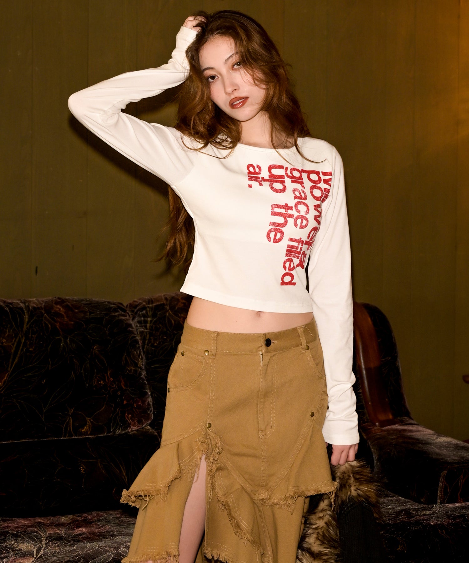 MODEL:163cm/COLOR:WHITE/SIZE:F