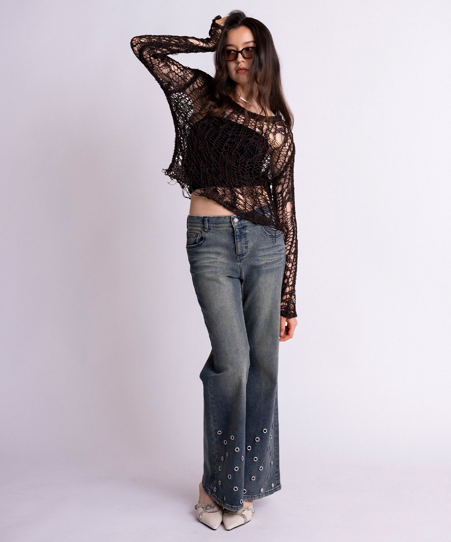 MODEL:172cm/COLOR:BROWN/SIZE:F